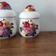 4 pots de cuisine en barbotine