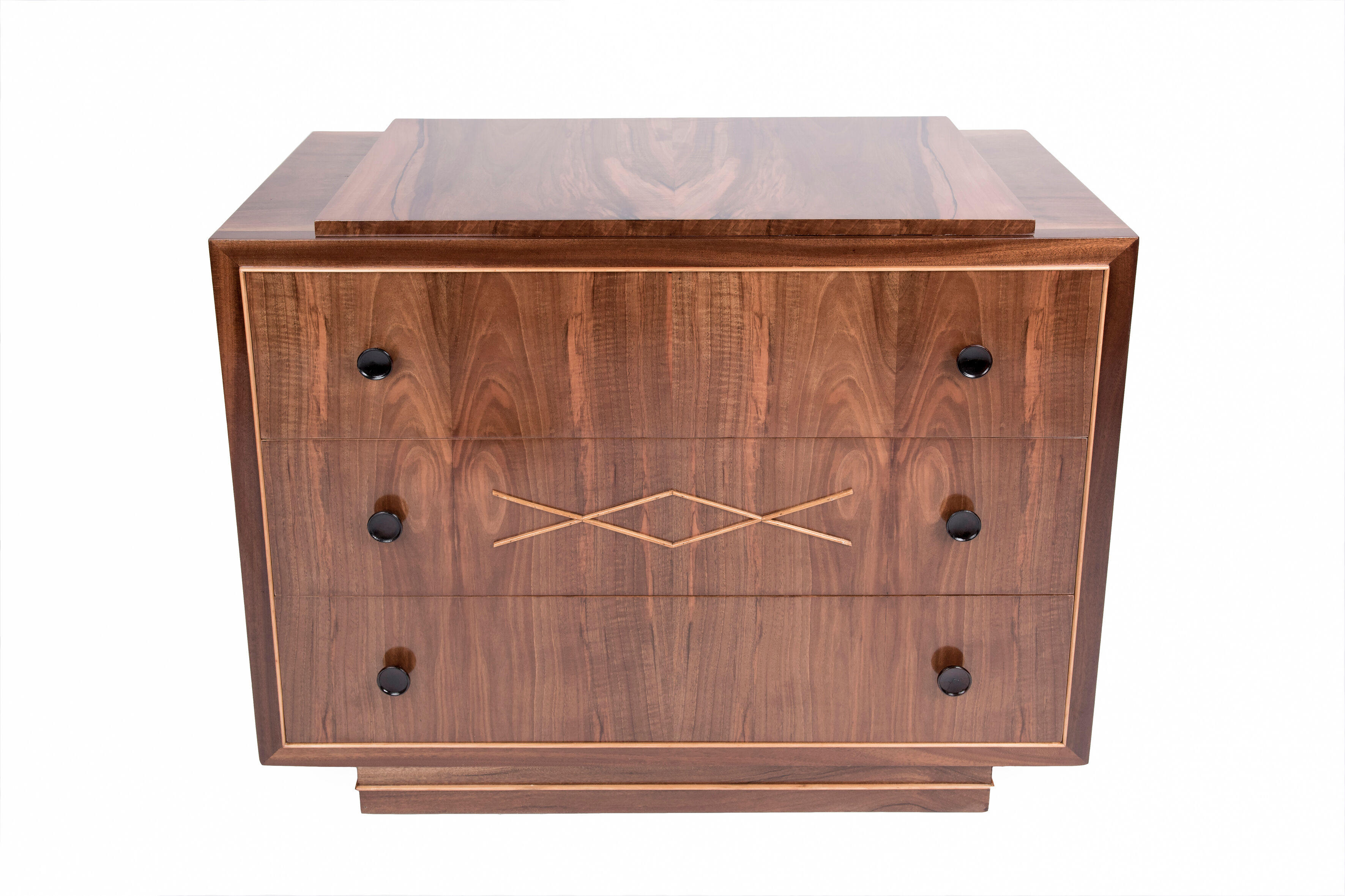 De Coene workshop art-deco walnut chest of drawers