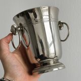 Small silver metal ice bucket