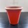 Vintage orange flowerpot