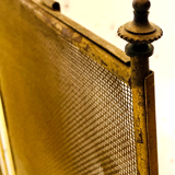 Spark screen has four sheets in brass and braided mesh XX century