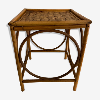 Rattan side table or bedside table