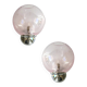 Sculptural Pink “Pulegoso” Murano Glass Wall Sconces — Pair