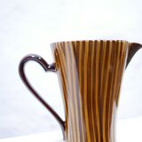 Vintage ceramic pitcher by the Sarreguemines manufacture