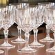 9 antique crystal stemmed glasses