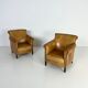 Ensemble de 2 fauteuils club en cuir