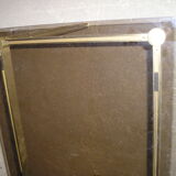 Smoked glass and gold aluminum table from the 70s/80s