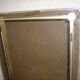Smoked glass and gold aluminum table from the 70s/80s