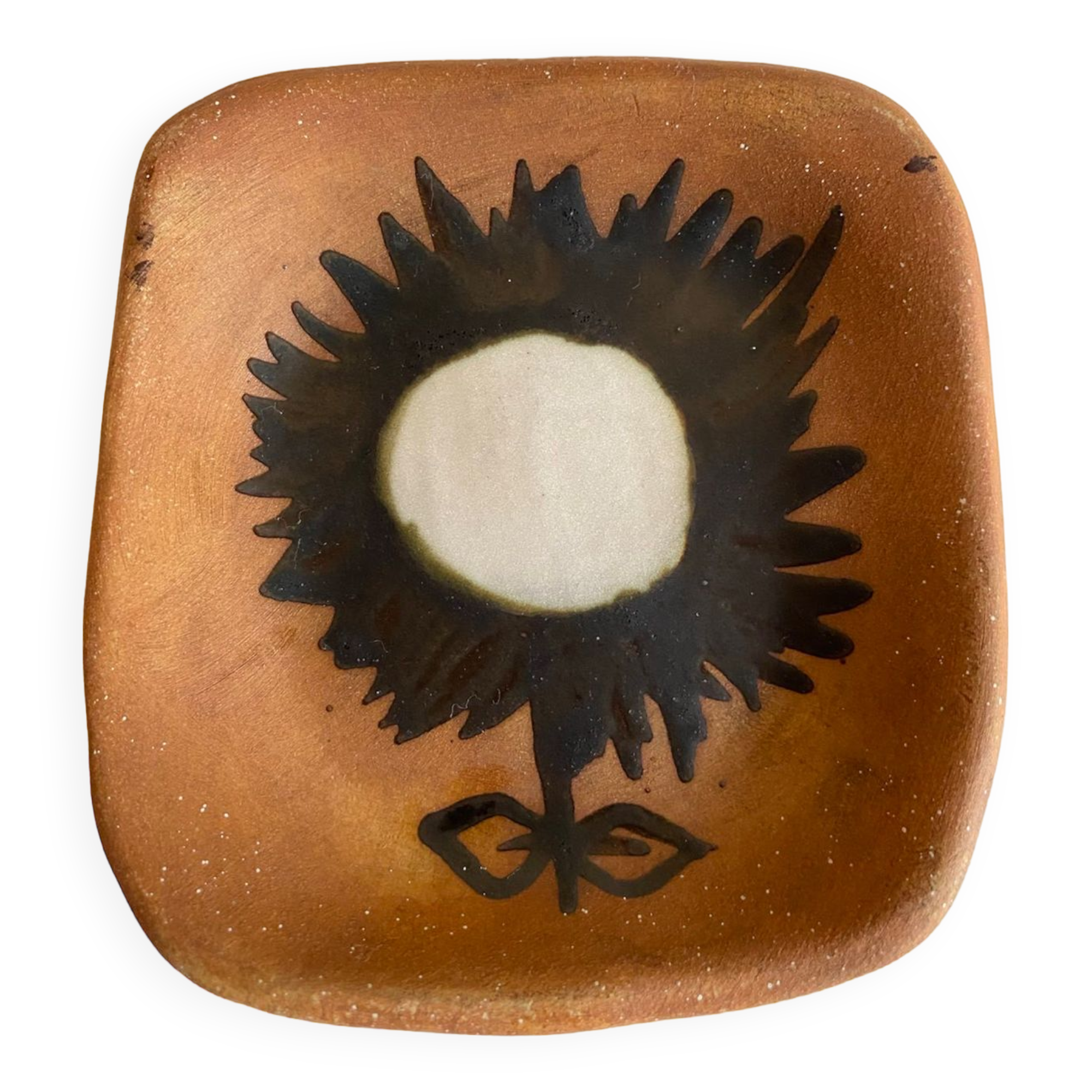 Vintage ceramic plate flower