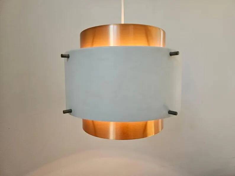 Rare Midcentury Pendant in style of Jo Hammerborg, Denmark, 1970s