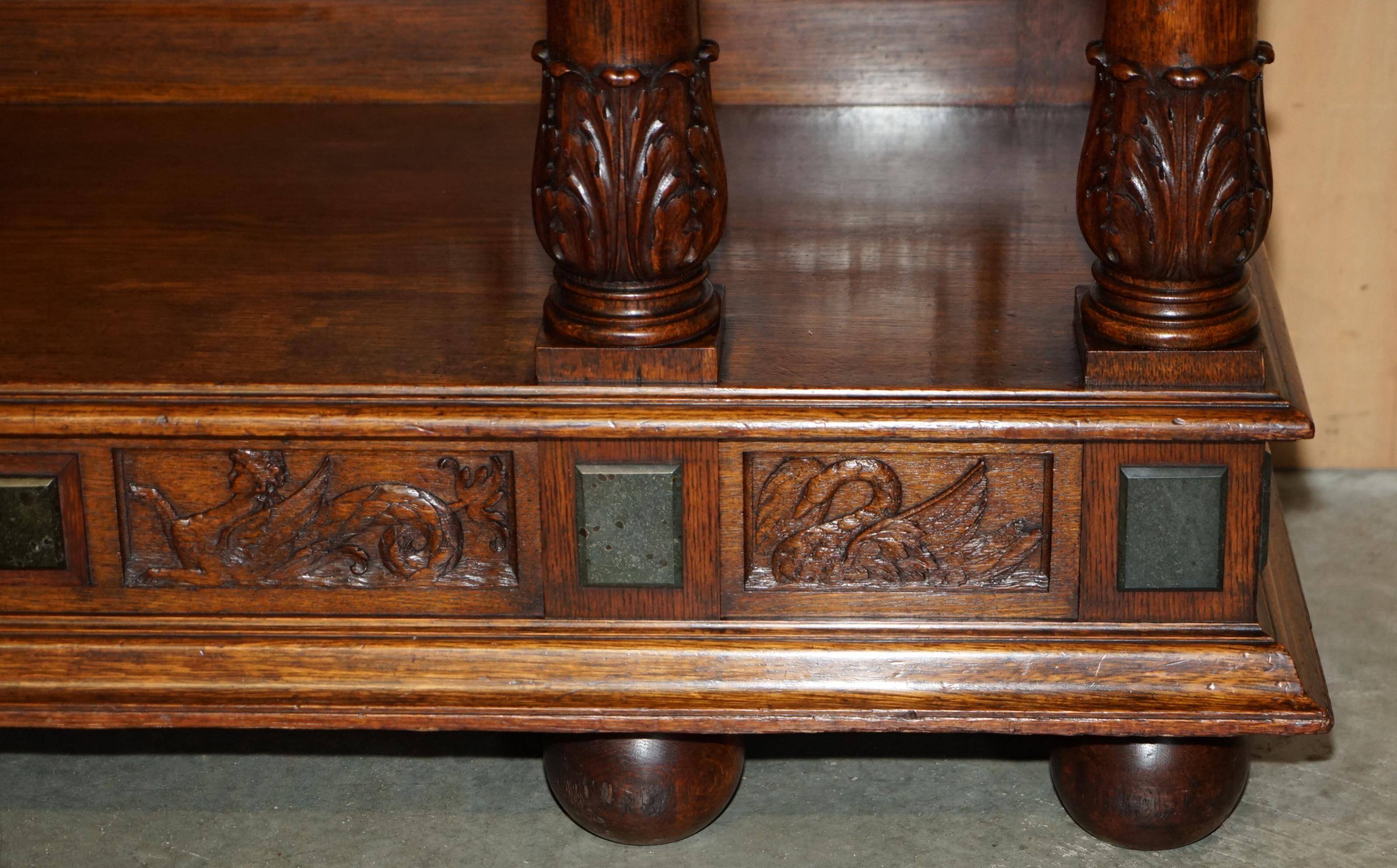 Louis XIII Revival wardrobe in walnut and marble