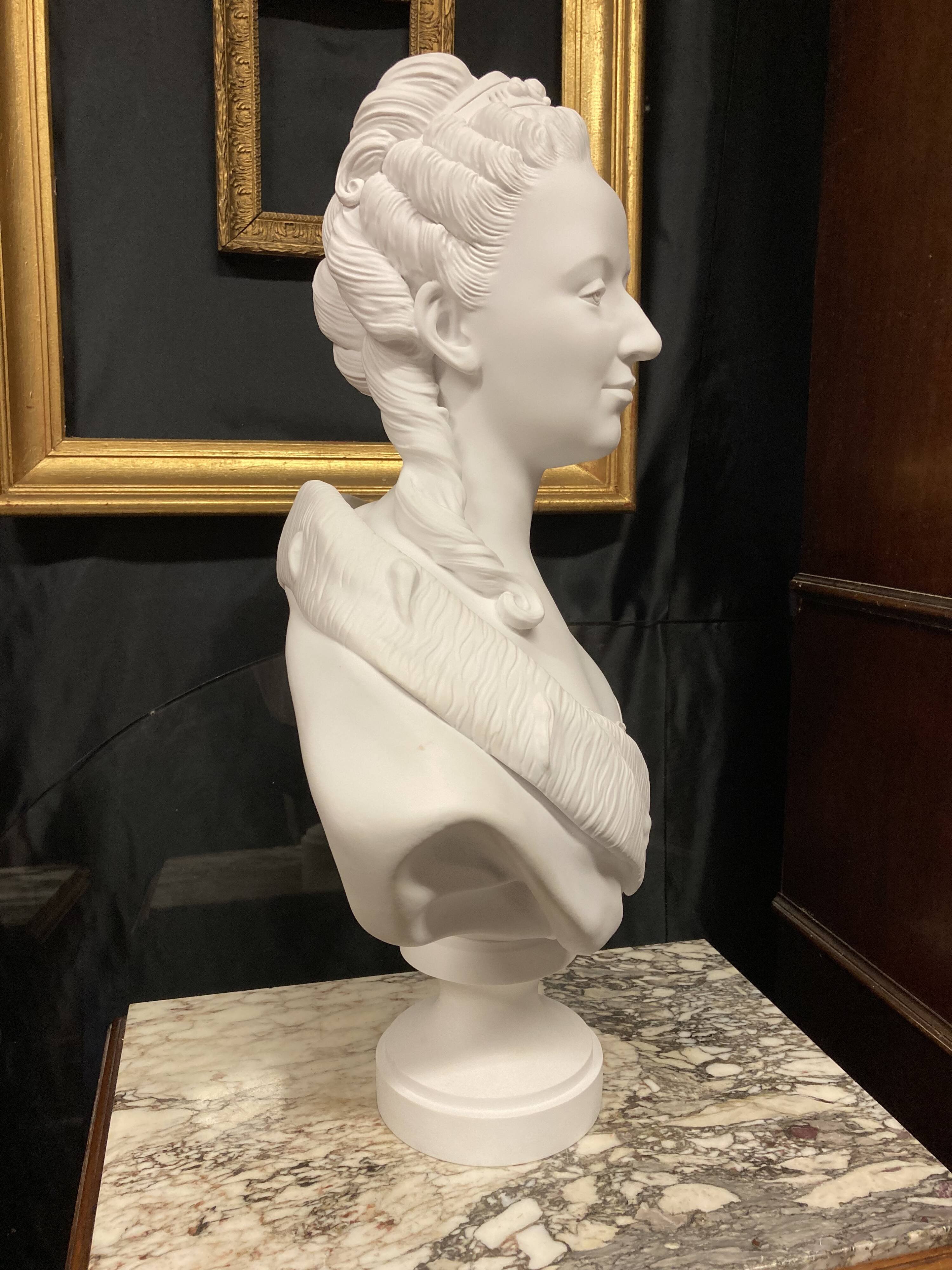 Jean-Baptiste Fournier, Bust of Marie-Antoinette after Augustin Pajou