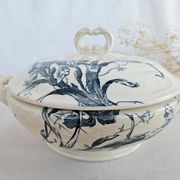 Soupière ancienne Gien Iris Terre de Fer