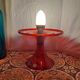 Red bedside lamp Ikea sweden 90 model lampan style 70 years POP