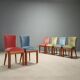 Ensemble de chaises vintage en velours