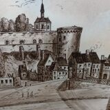 Art Deco decorative dish Creil and Montereau Choisy-le-Roi Château d'Amboise