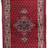 Tapis Seraband indien vintage en laine fait main – 74 x 143 cm - 1C1036