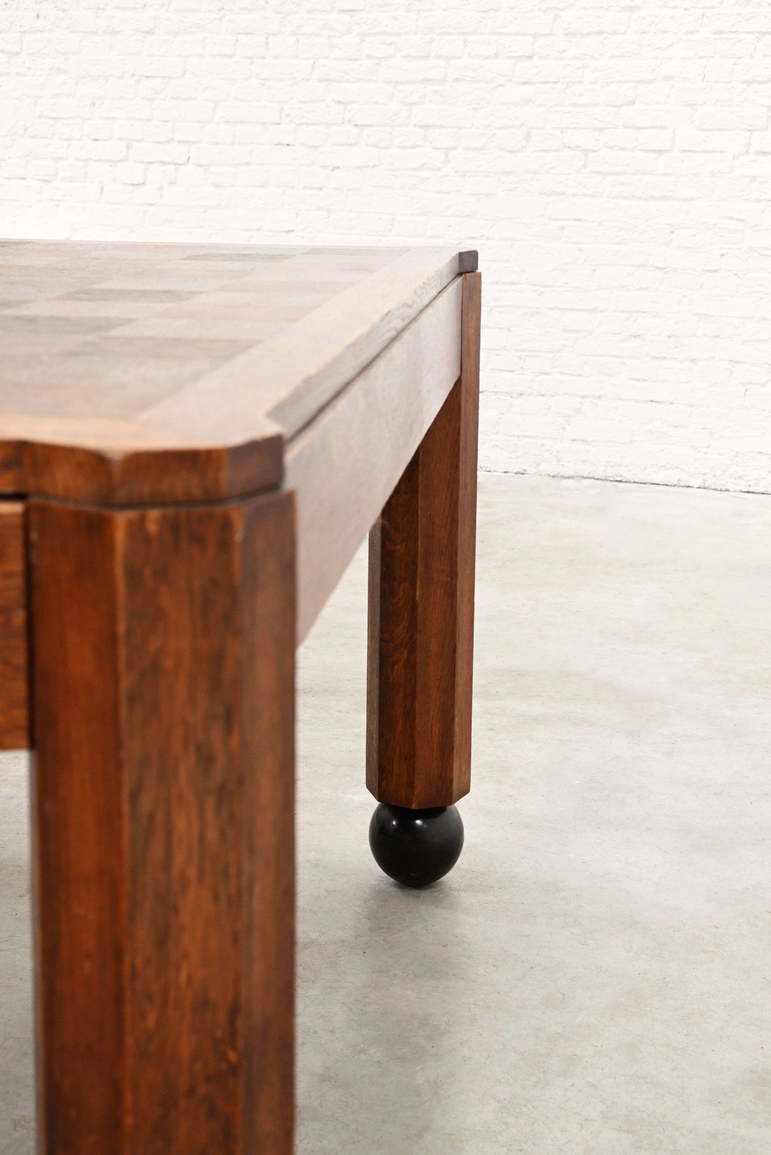 Dutch modernist Art Deco dining suite in oak, Netherlands, c. 1930