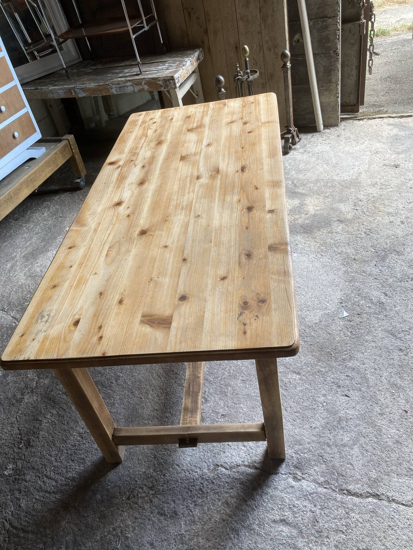 Table de ferme plateau brut 4-6 repas