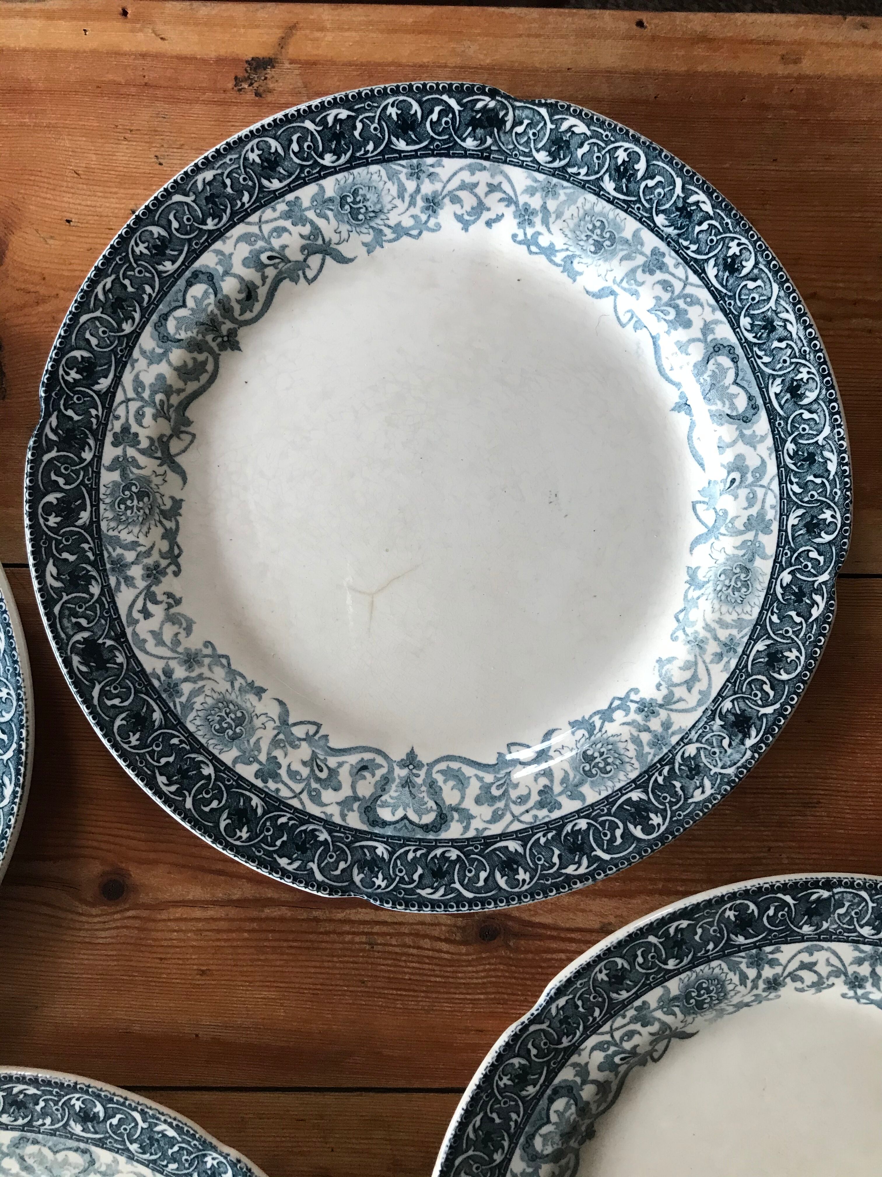 6 flat plates H Boulenger Choisy le Roi