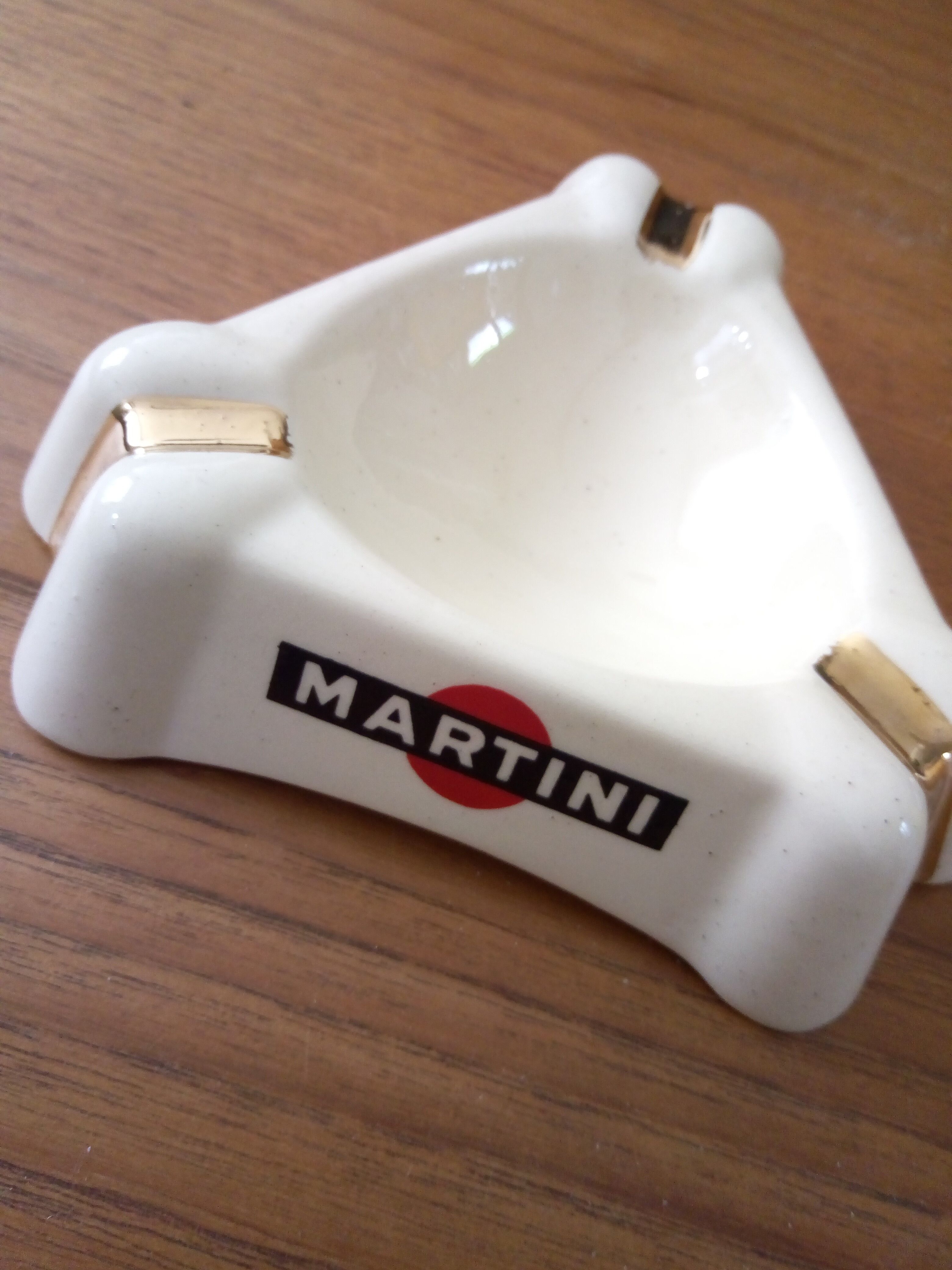 Porcelain Martini advertising ashtray