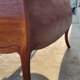 Louis xv style curved chest of drawers in mahogany
