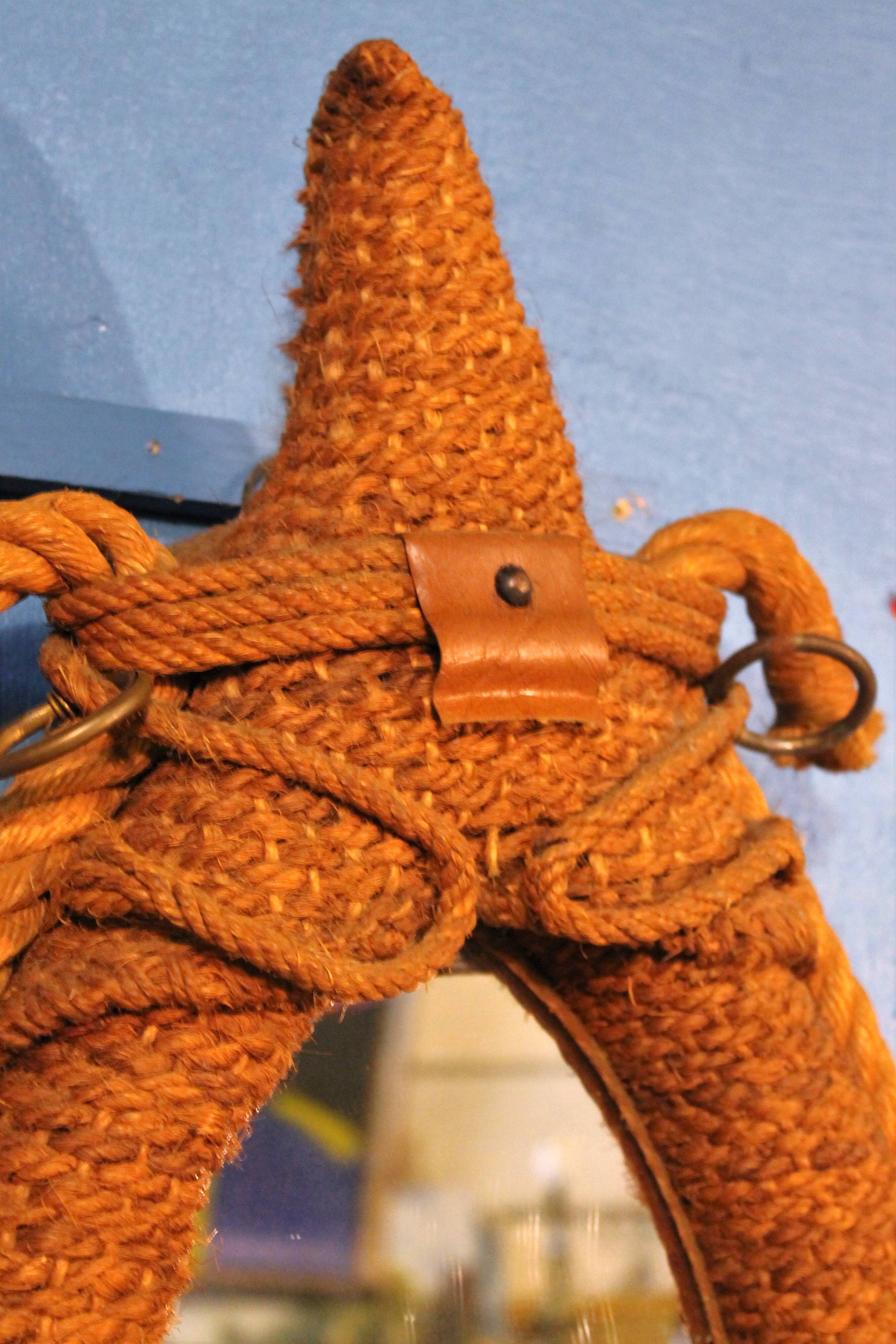 1950s rope wall mirror