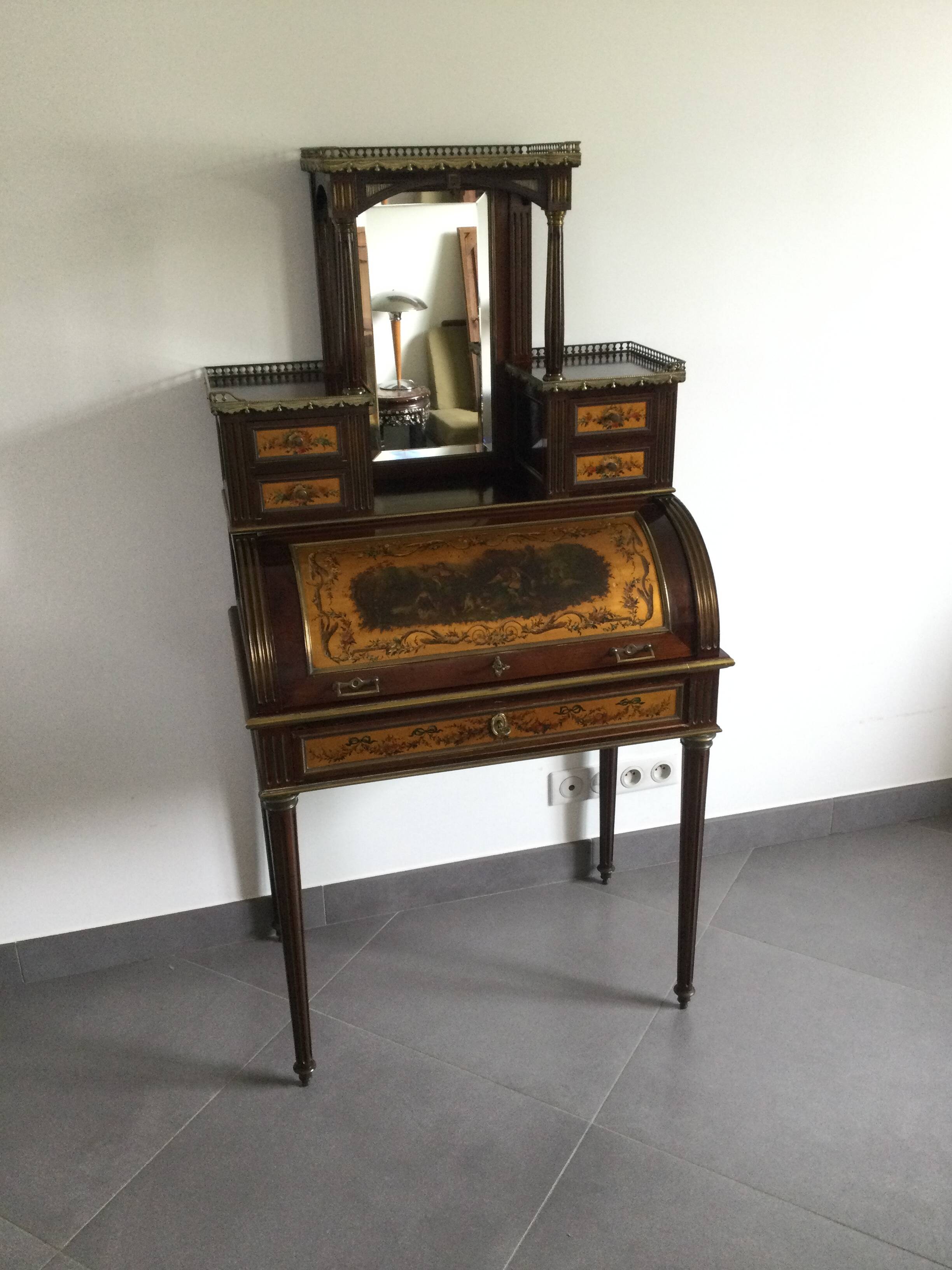 Louis XVI Style Mahogany Bonheur Du Jour