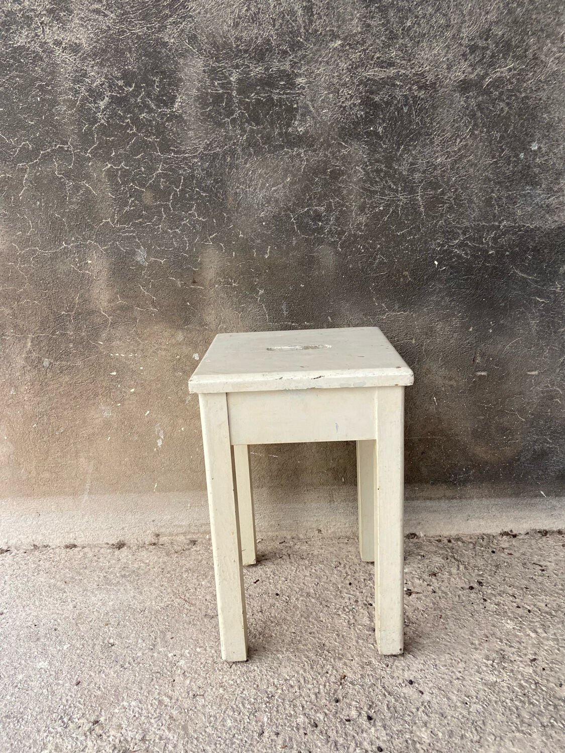 Old white stool