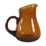 Pichet vintage en verre marron