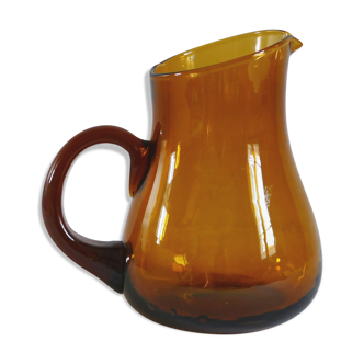 Vintage pitcher in brown glass