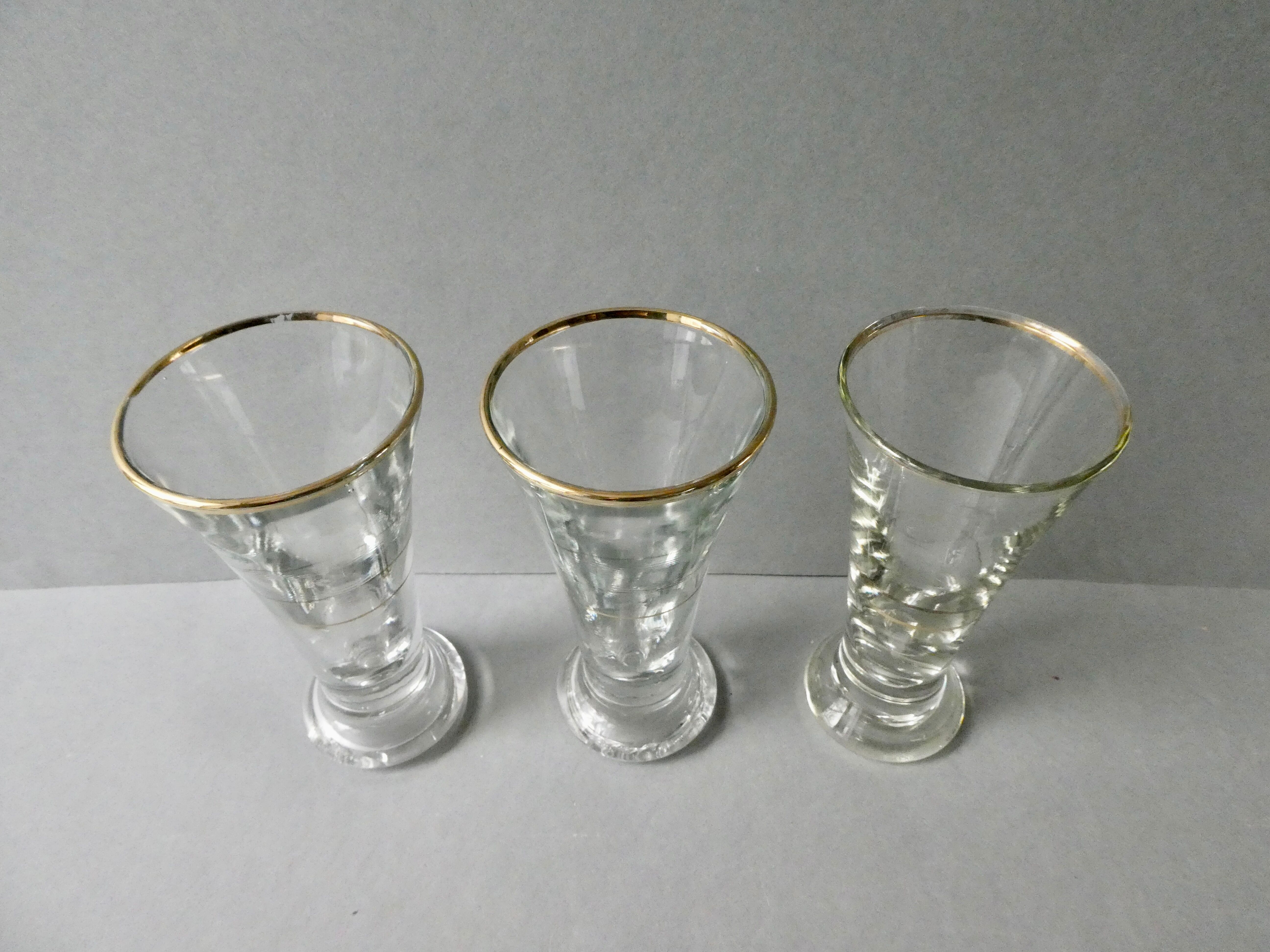 3 glasses with pastis, in Ricard, bistro, early twentieth century