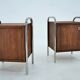 1940s Pair of Bauhaus Bedside Tables, Czechoslovakia