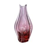 Glass vase, designed by M. Klinger, Železny Brod Sklo, Czechoslovakia, 1960s.
