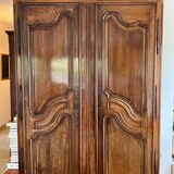Louis XV wardrobe in solid walnut