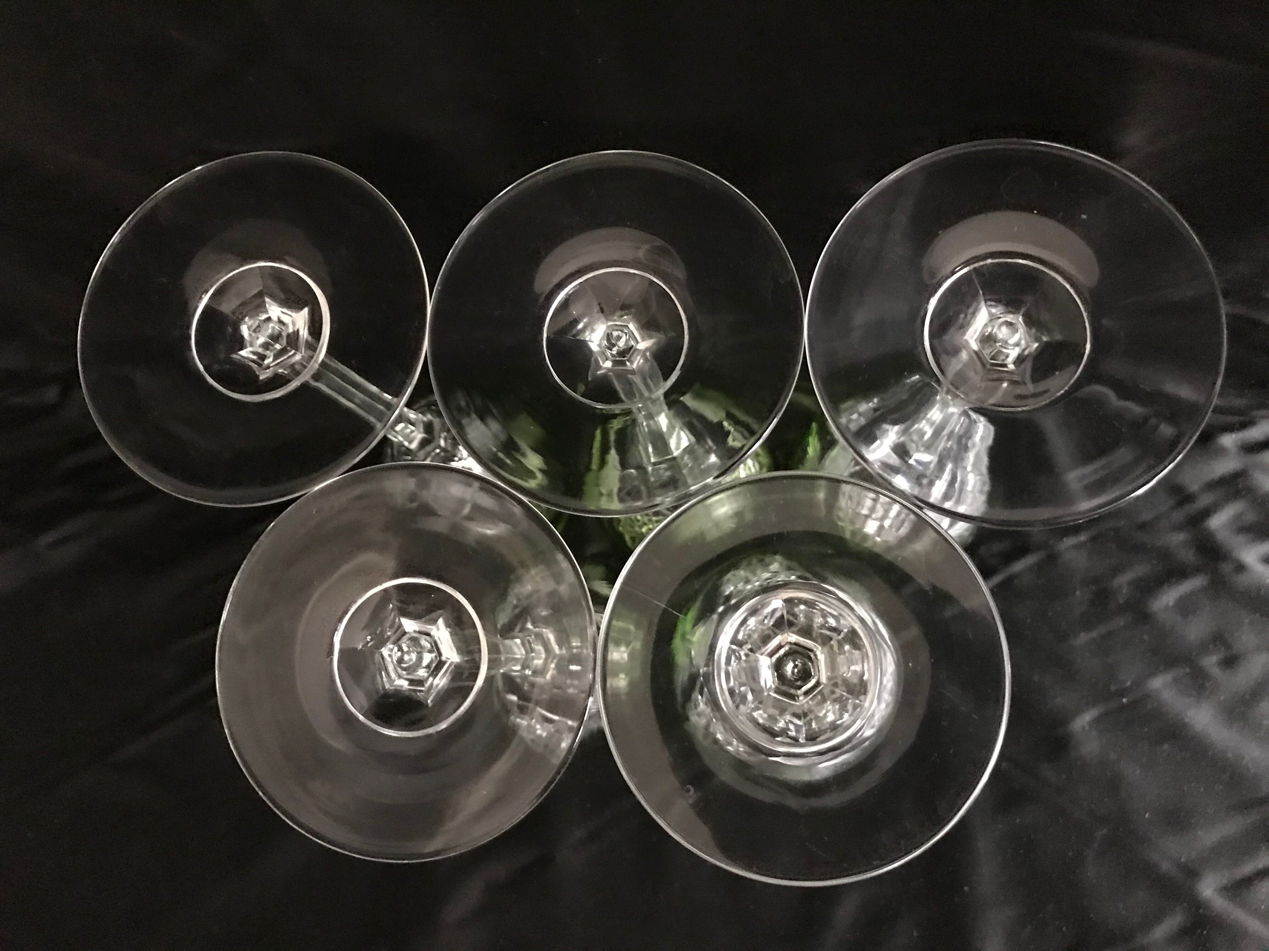 Roemer wine glasses in crystal
