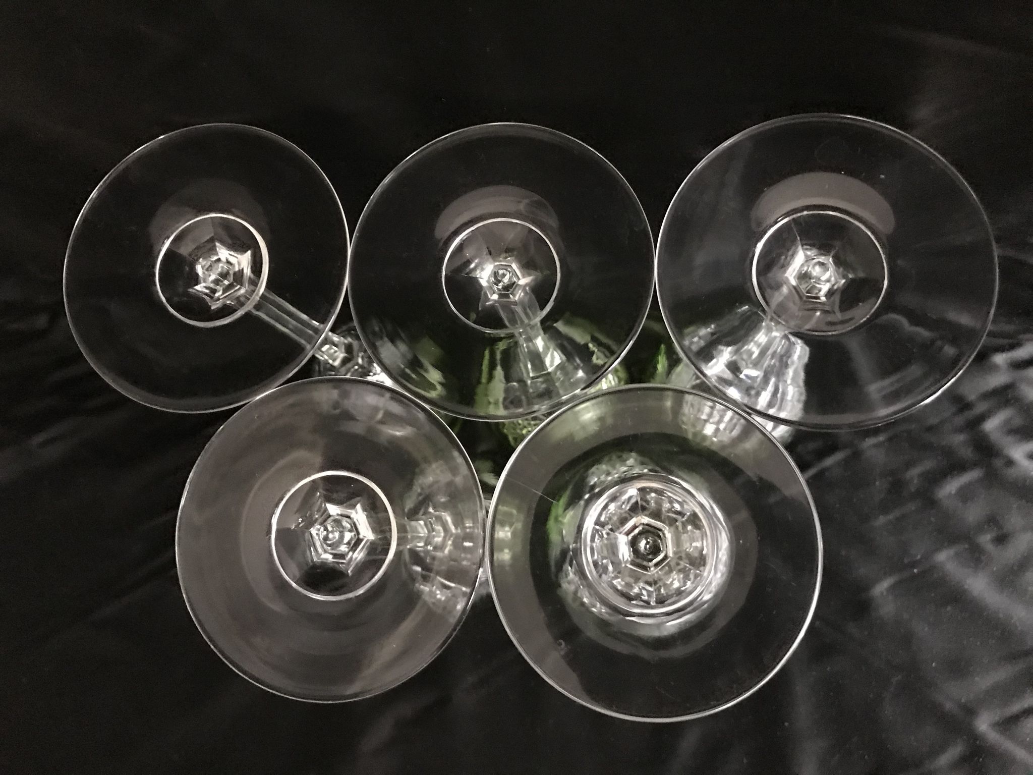 Lot de 5 verres à vin Roemer en cristal