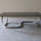 Space age coffee table in smoked glass from the 60s/70s