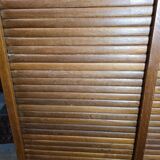 Antique double curtain oak cabinet