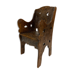 Ancient chair with wood