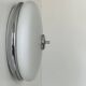 Vintage XL wall light, opaline and chrome, France 1960