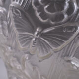 Satin pressed glass art deco vase, 1930s