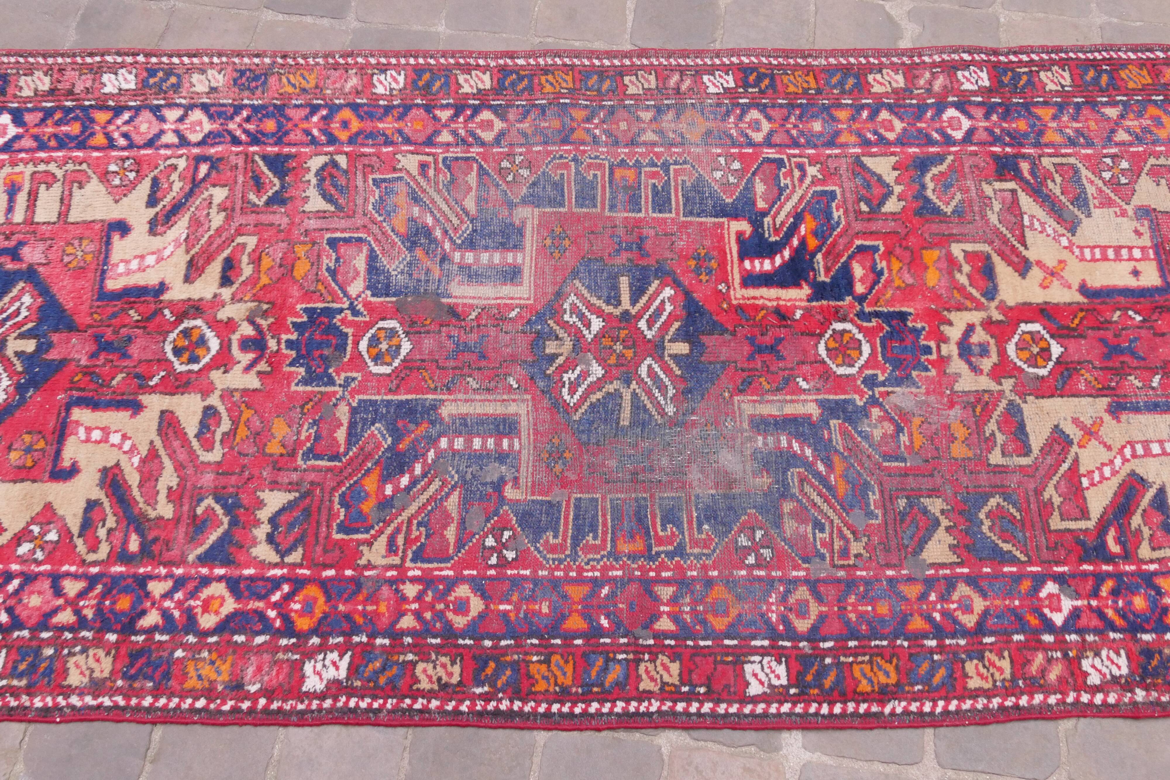 Handmade Oriental carpet of Persian corridor Hamadan