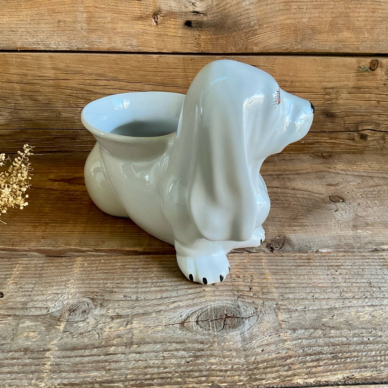 Vintage "dog" cache-pot