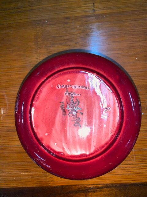 Pair of Sarreguemines candy box