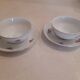 Breakfast set in white porcelain with floral decoration, 1930s.