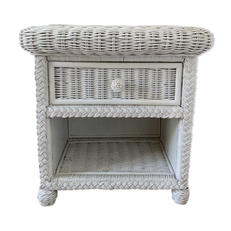 Wicker bedside table