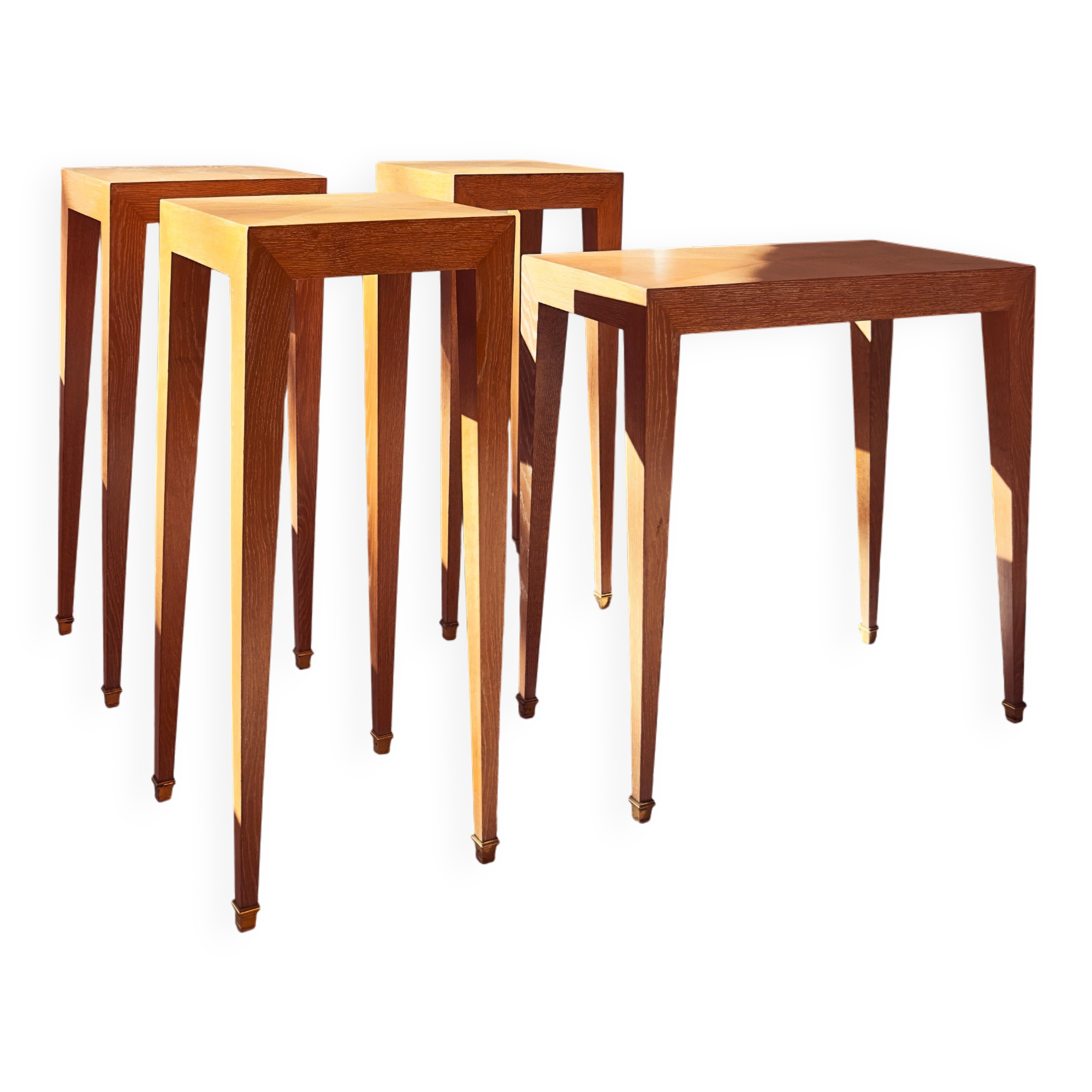 Set of 3 Pedestals and Console Table by Jacques Grange, France, 1973