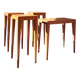 Set of 3 Pedestals and Console Table by Jacques Grange, France, 1973