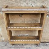 Burmese teak wall shelf